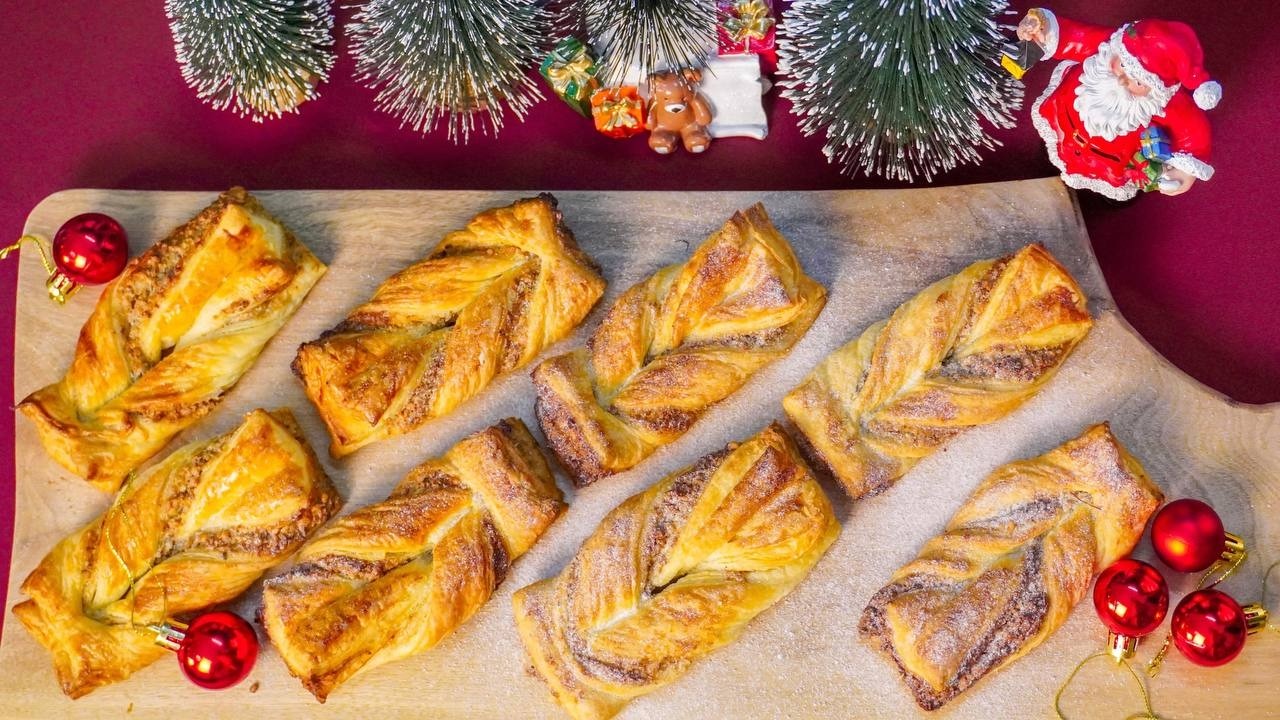 Walnuts Puff Pastry Twists in 5 minutes!