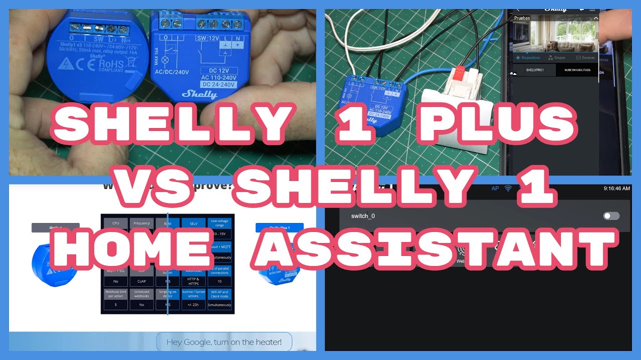 Shelly 1Plus vs. Shelly 1. Unboxing, configuración. Home Assistant (#4K)