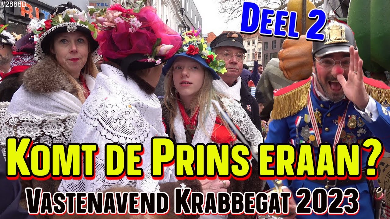VASTENAVEND Carnaval te KRABBEGAT. De INTOCHT van de PRINS. Veel MUZIEk, DANSEN en Plezier #2888B