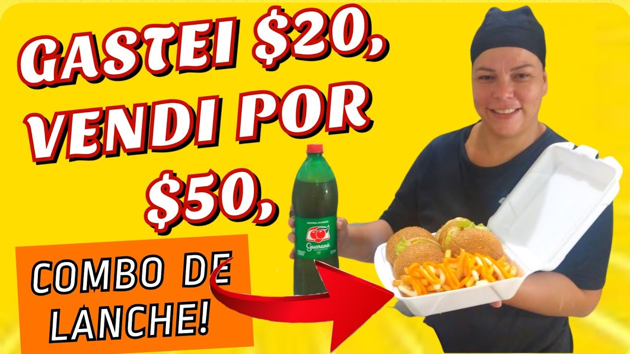 APRENDA A GANHAR DINHEIRO VENDENDO COMBOS - BARCAS PORÇÕES FRITAS HAMBÚRGUER ARTESANAL