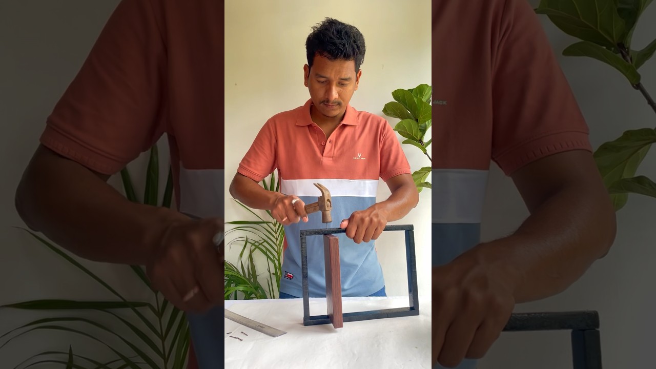 DIY Wooden Wall Decor Frame✨ #diydecor #youtubeshorts #youtubepartner #shorts #diy @diybyjeet