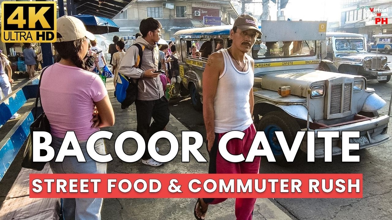 [4K] Afternoon Rush Hour Street Food Walk | Bacoor Cavite Commuter Life