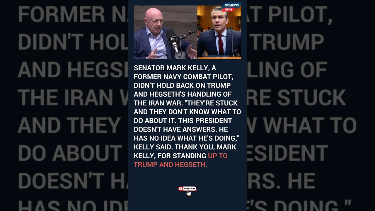 Mark Kelly Questions Trump and Hegseth&rsquo;s Handling of the Iran War