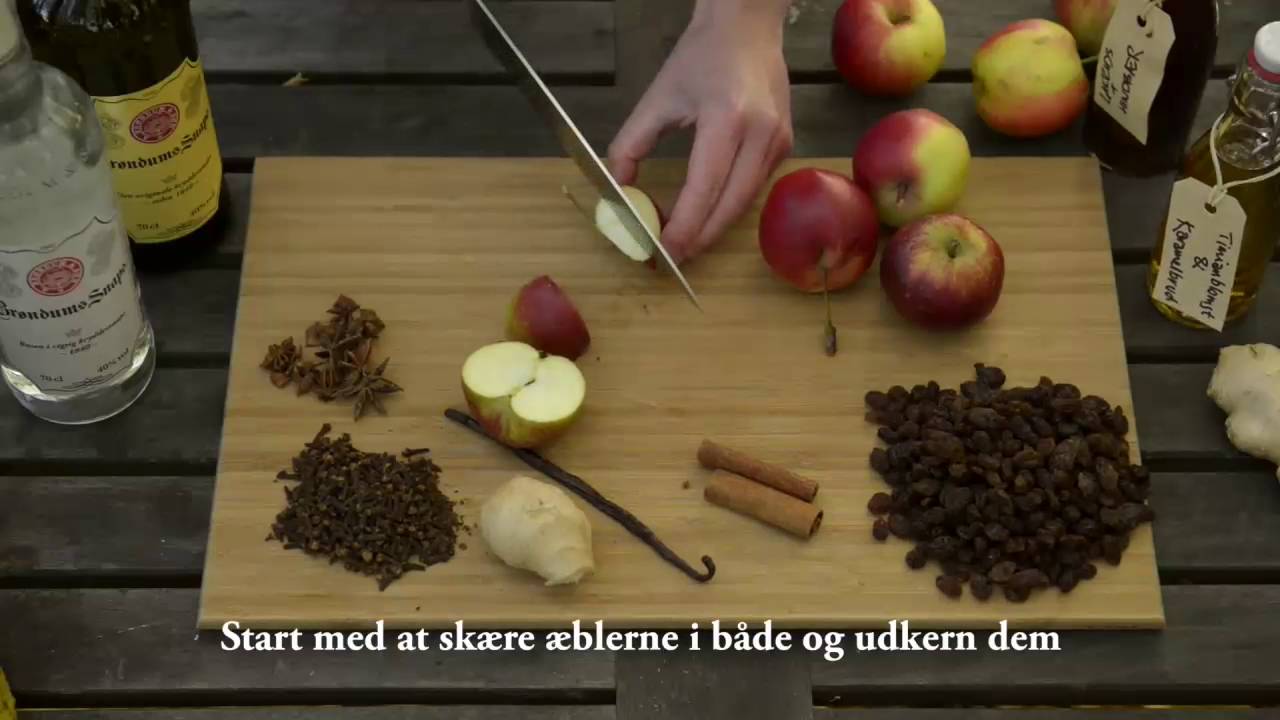 Efterårssnaps med Brøndums Klar snaps og æbler