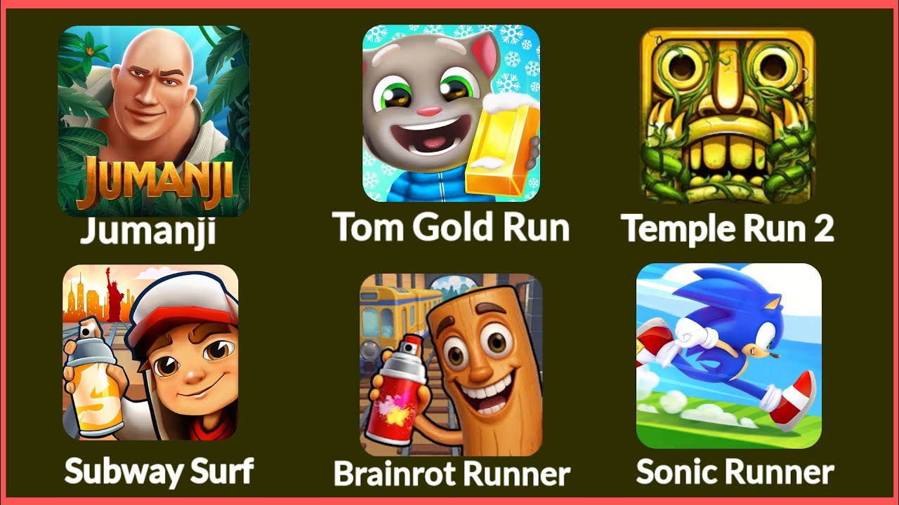 Jumanji Run, Tom Gold Run, Subway Surfers, Brainrot Runner – Full Fun Gameplay Mix