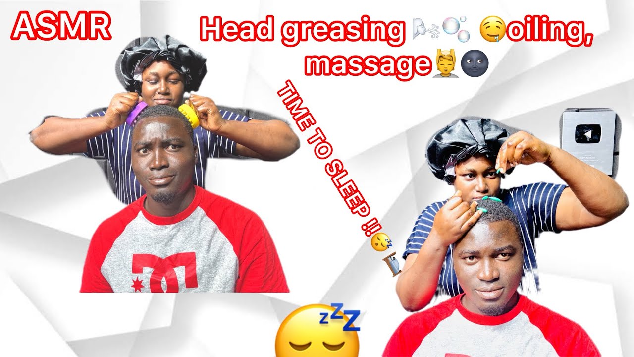 ASMR | Head greasing,oiling,massage with tingly triggers for good sleep 🛌 🌚 😴 