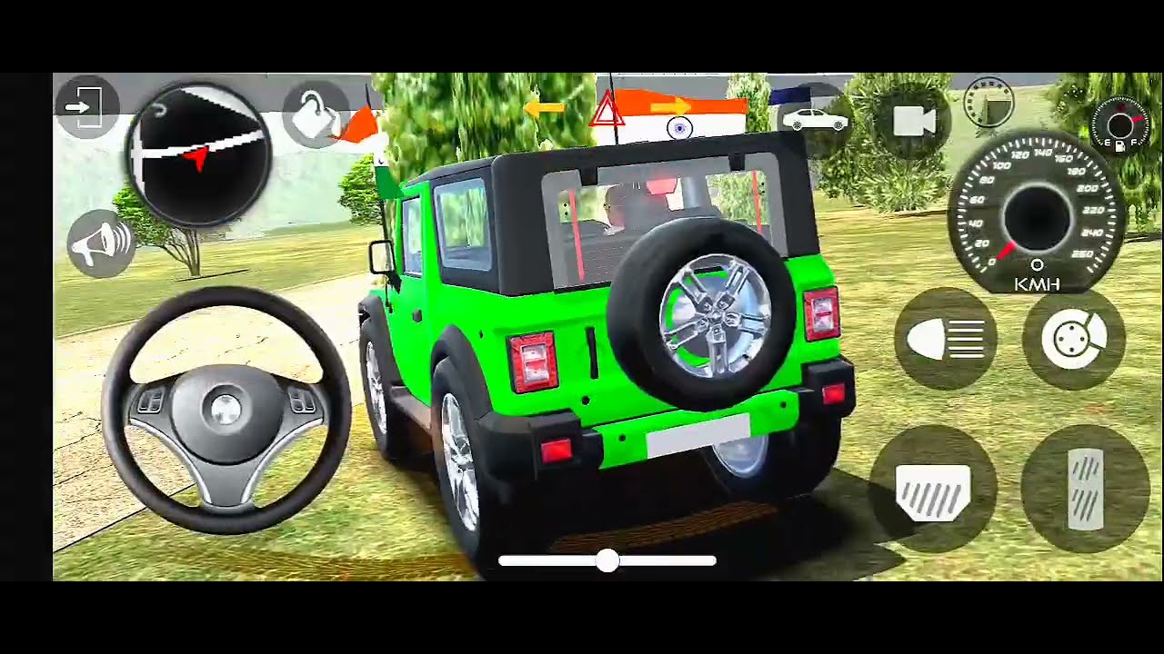 Modified Mahindra Thar 🔥 Games:Indian Green Thar (Gadi Wala Games) Car Gameplay Android Game #gaming