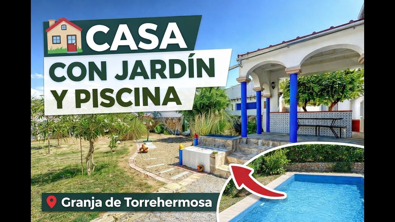 🏡 Casa de pueblo reformada con jardín y piscina | 10 estancias | Granja de Torrehermosa