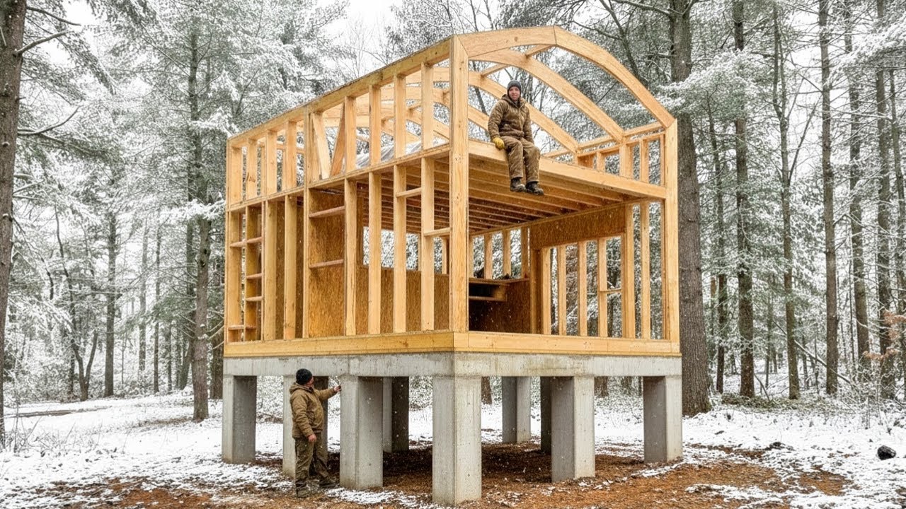Man spent 9 months building his dream house | From start to finish @my_off-grid_story