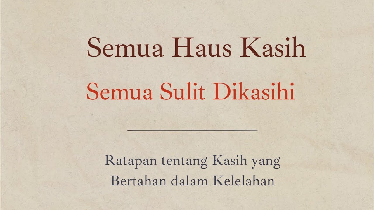 Maka kita memilih diam