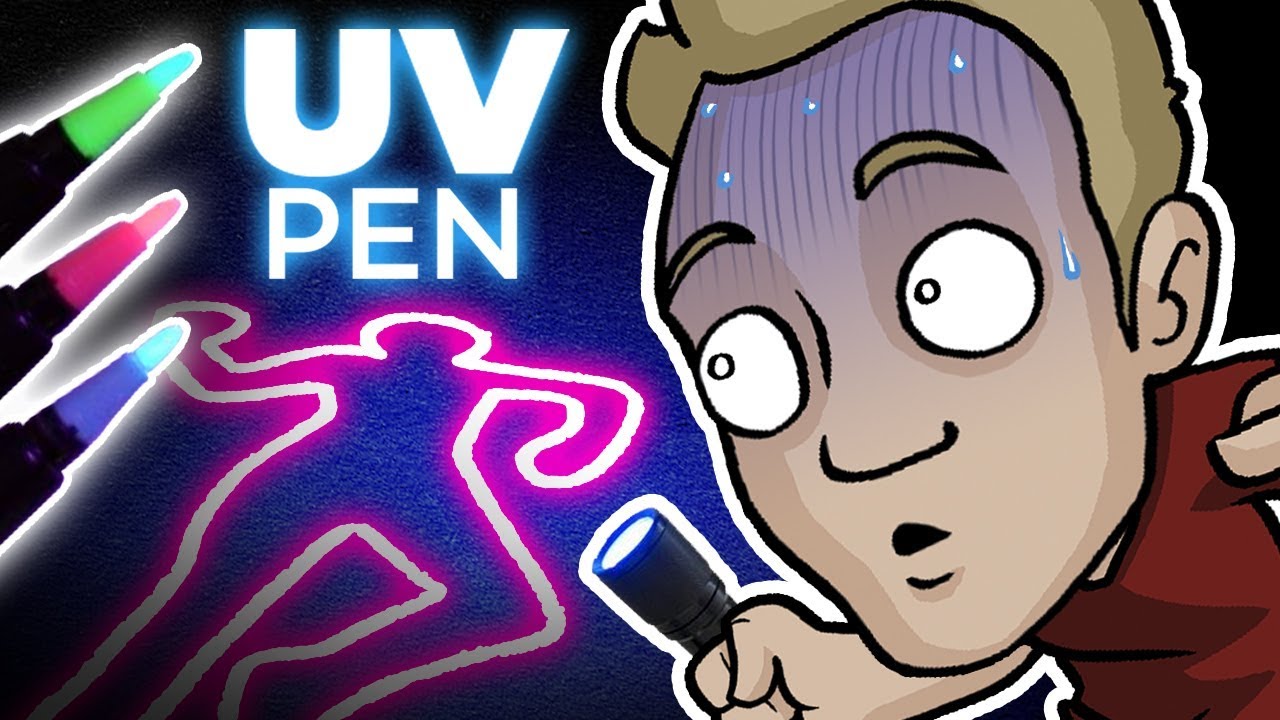 UV PEN ART CHALLENGE - Invisible Ink in Ultraviolet Light!