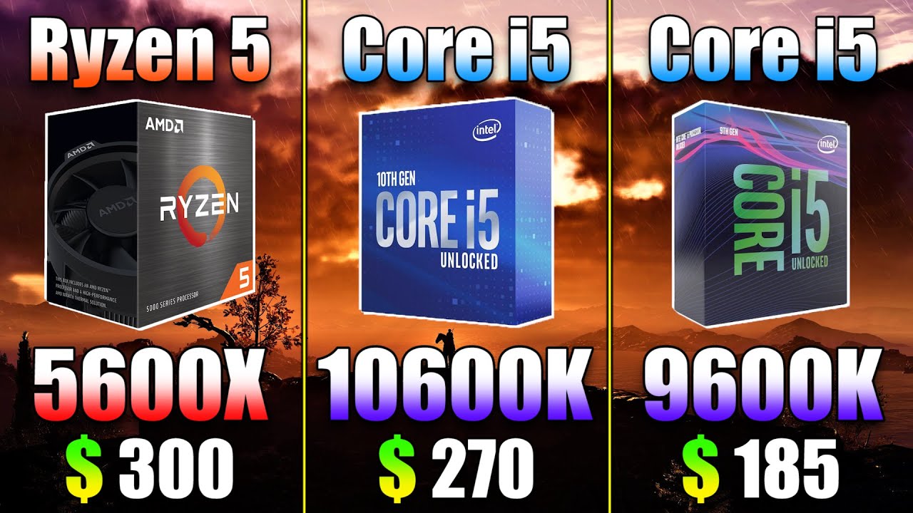 Ryzen 5 5600X vs Core i5 10600K vs Core i5 9600K | PC Gaming Tested