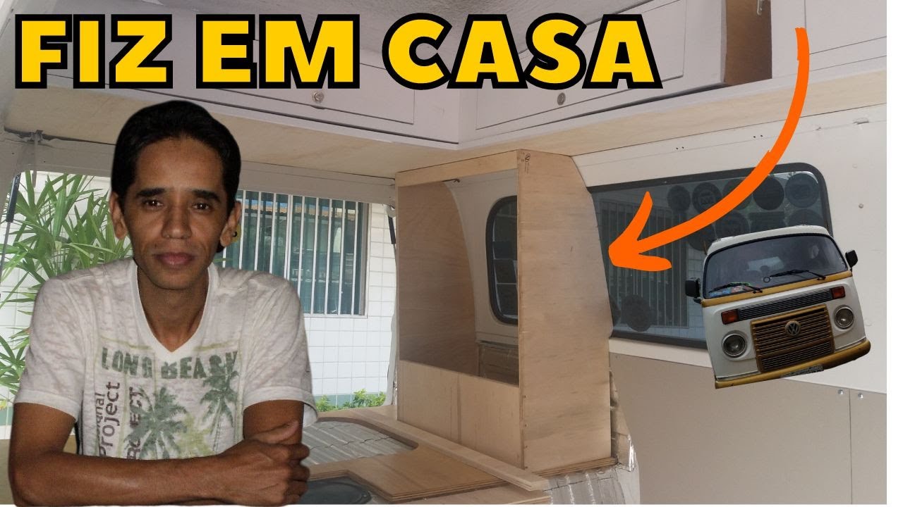 GUARDA-ROUPAS na KOMBI - com VINIL ADESIVO. #036 Rota Kombinada.