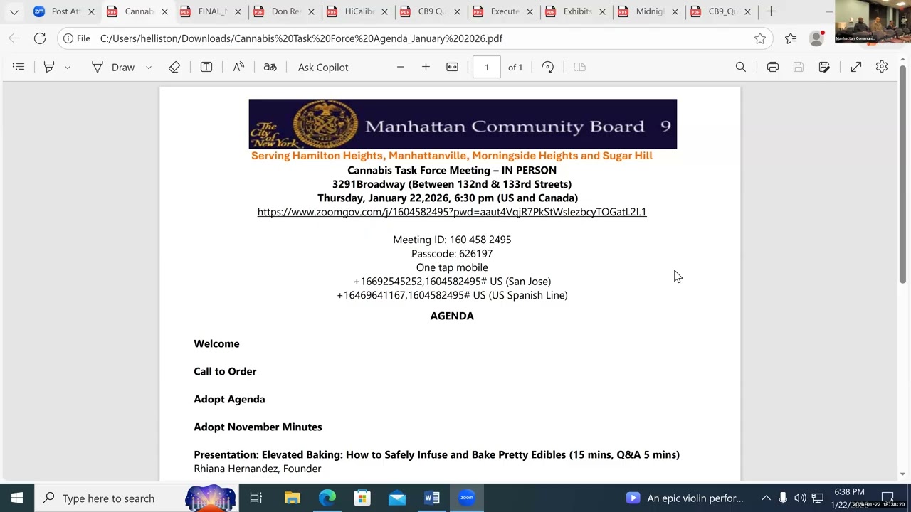 MCB9 - Cannabis Task Force January 2026 Meeting