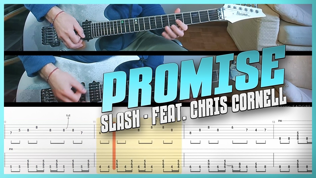 Promise | Slash feat. Chris Cornell | guitar cover with solo + live tabs