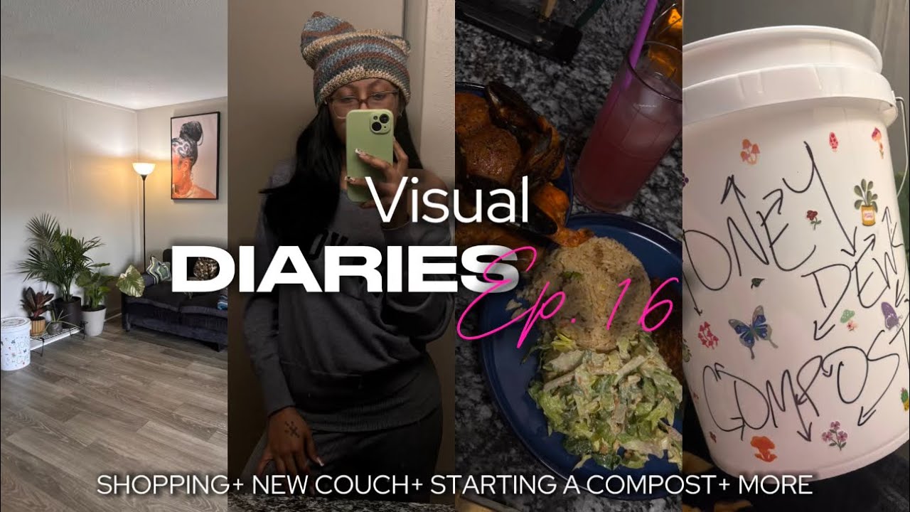 VISUAL DIARIES EP.16🪷| FINALLY GOT OUR COUCH!+ PLANT SHOPPING+ DECOR FINDS+ STARTING A COMPOST+ MORE