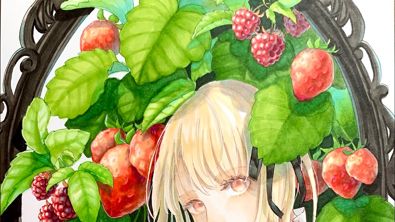 raspberry and strawberry🍓【コピックメイキング/Copic making】