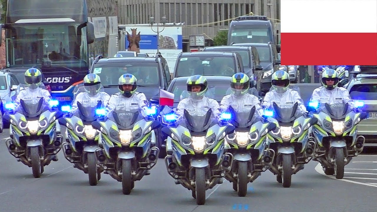 VIP-Eskorte - Polizei Berlin│Polens neuer Pr&auml;sident► Karol Nawrocki beim Antrittsbesuch in Berlin