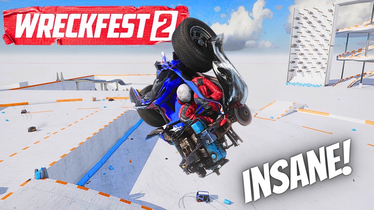 WRECKFEST 2, CRAZY DAMAGE PHYSICS!!! TESTING GROUNDS GAMEPLAY