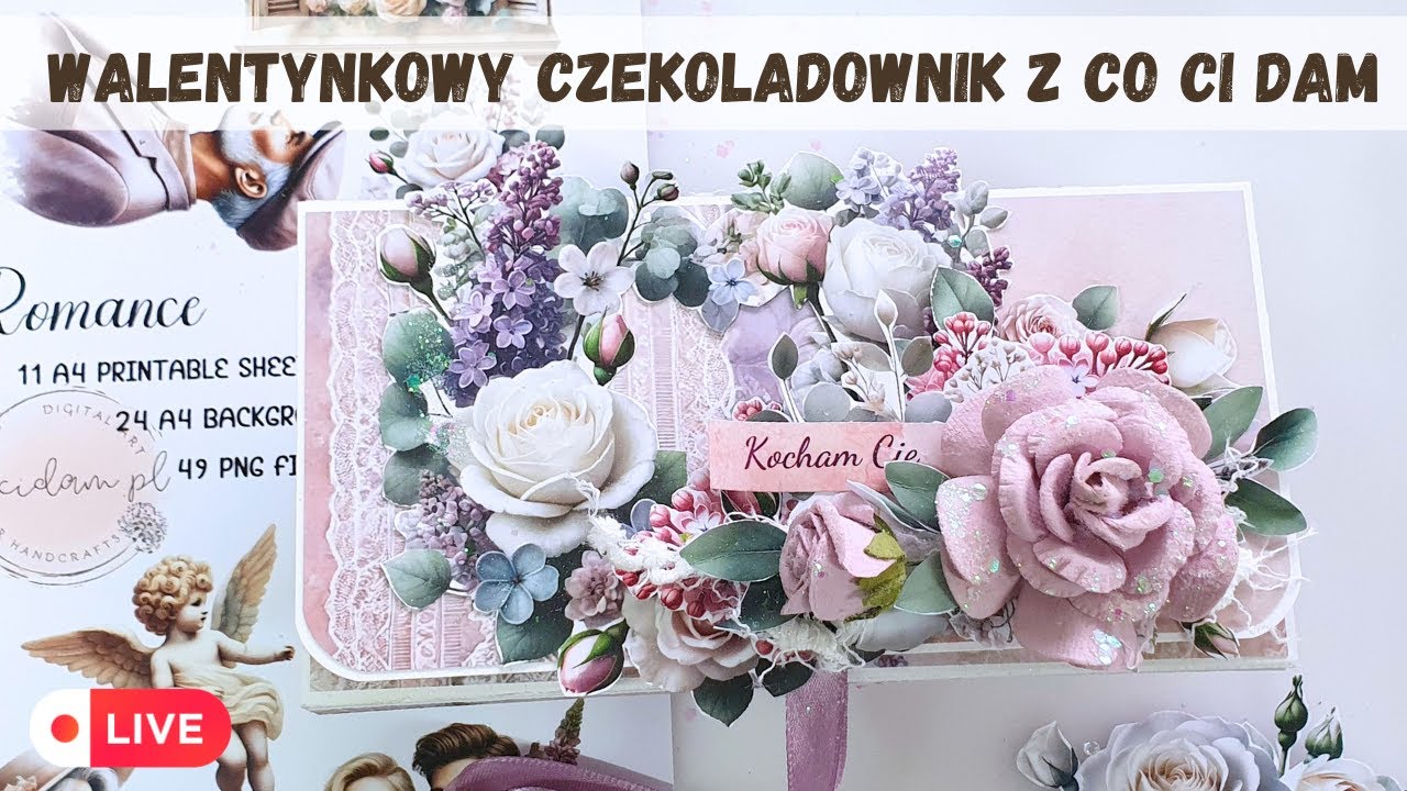Walentynkowy czekoladownik. Tydzień z CoCiDam. Zabawa z konkursem. Cardmaking.