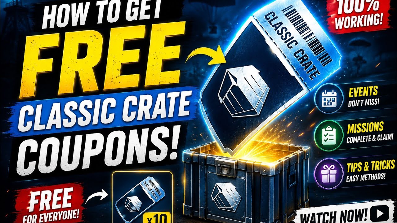 🔥 How To Get FREE Classic Crate Coupons in BGMI/PUBG Mobile (Easy Methods) 🎟️