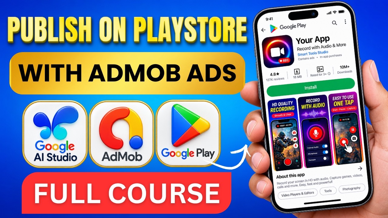 Build Android App and PUBLISH on Playstore using AI - FULL COURSE 2026