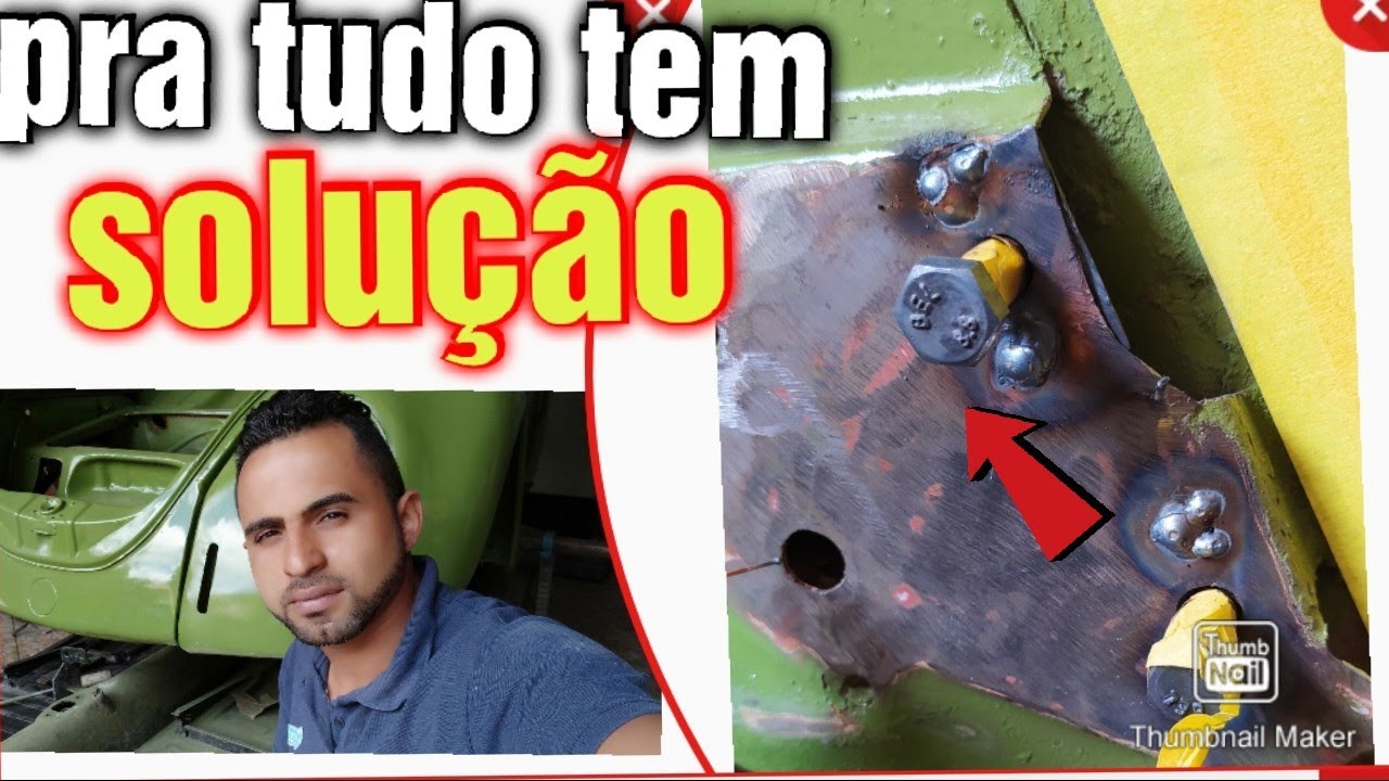 solução de problema no Fusca  onde prende o para-choque (bacalhau) traseiro