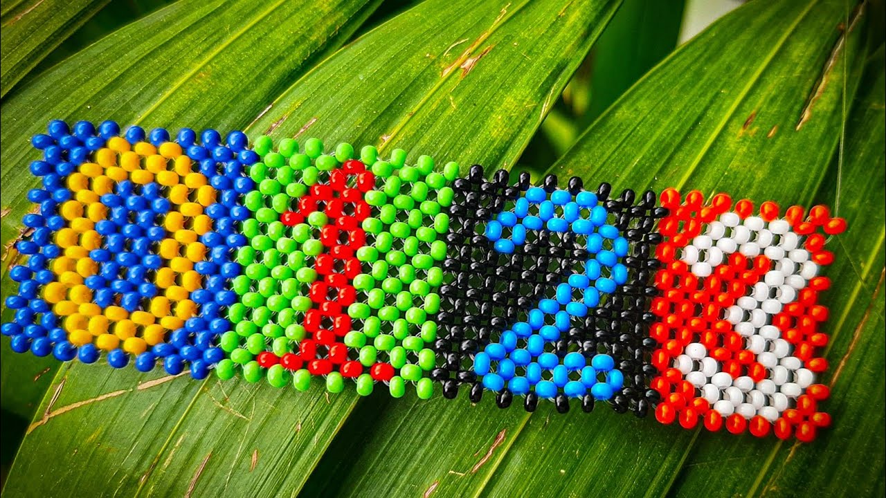 Tutorial on how to make the number 3 using beads