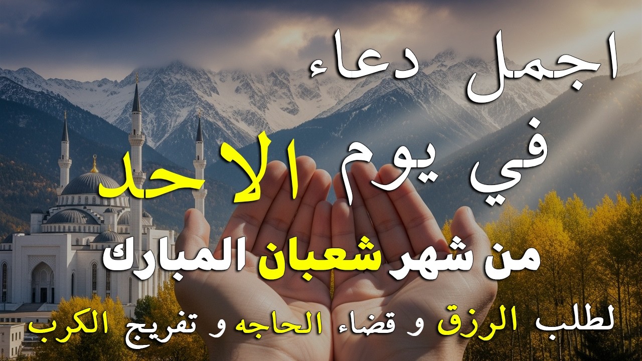 دعاء فى يوم الاربعاء المستجاب دعاء يوم 16 من شهر شعبان للرزق والشفاء العاجل وقضاء الحوائج 🤲(4k)