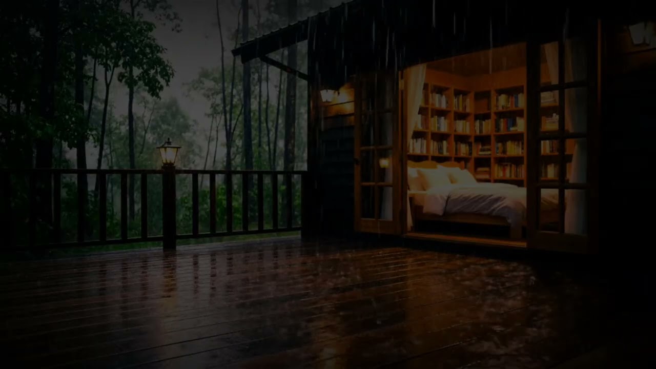 Deep Forest Rain at Night 🌲 | Fall Asleep Fast with Soothing Rain Sounds