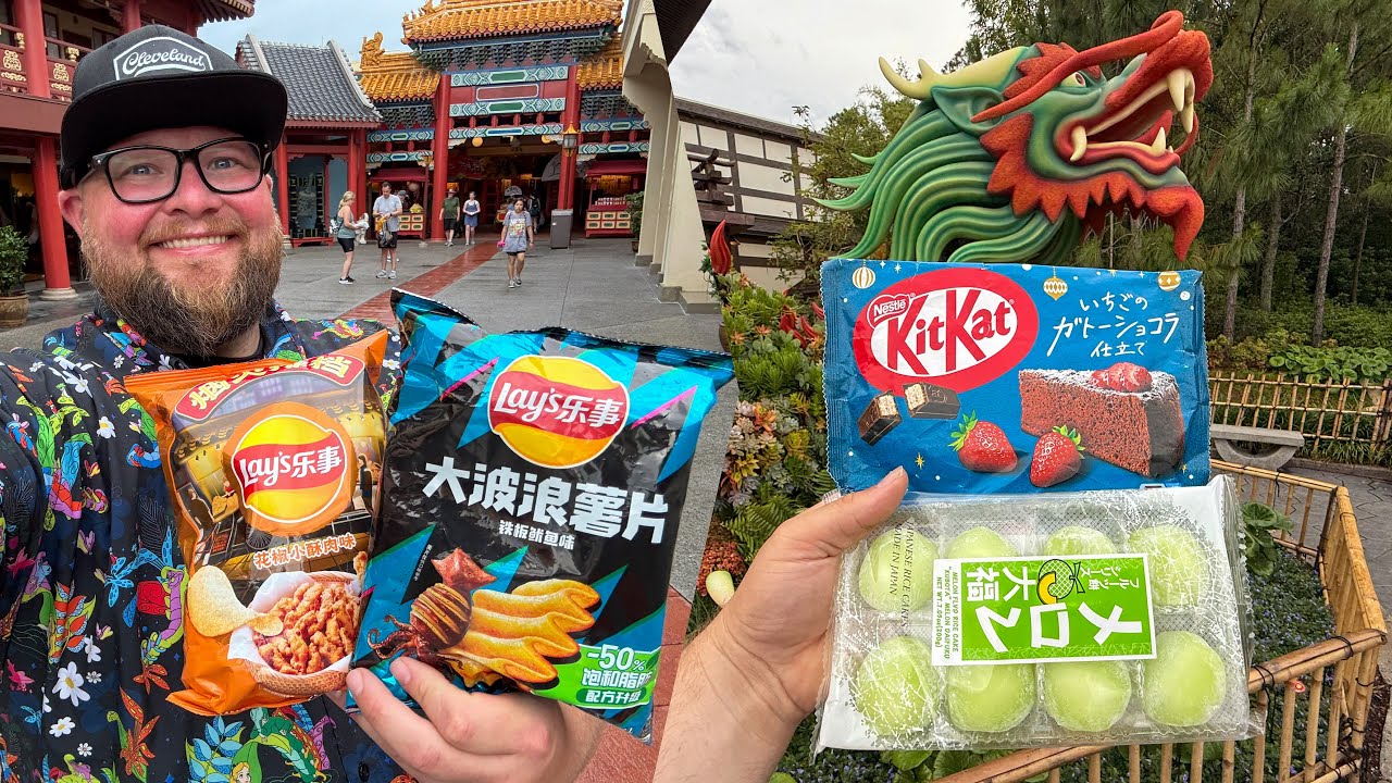 Eating Snacks From Every Country in EPCOT: Squid Chips, UK Candy & Italy Pastries: Walt Disney World