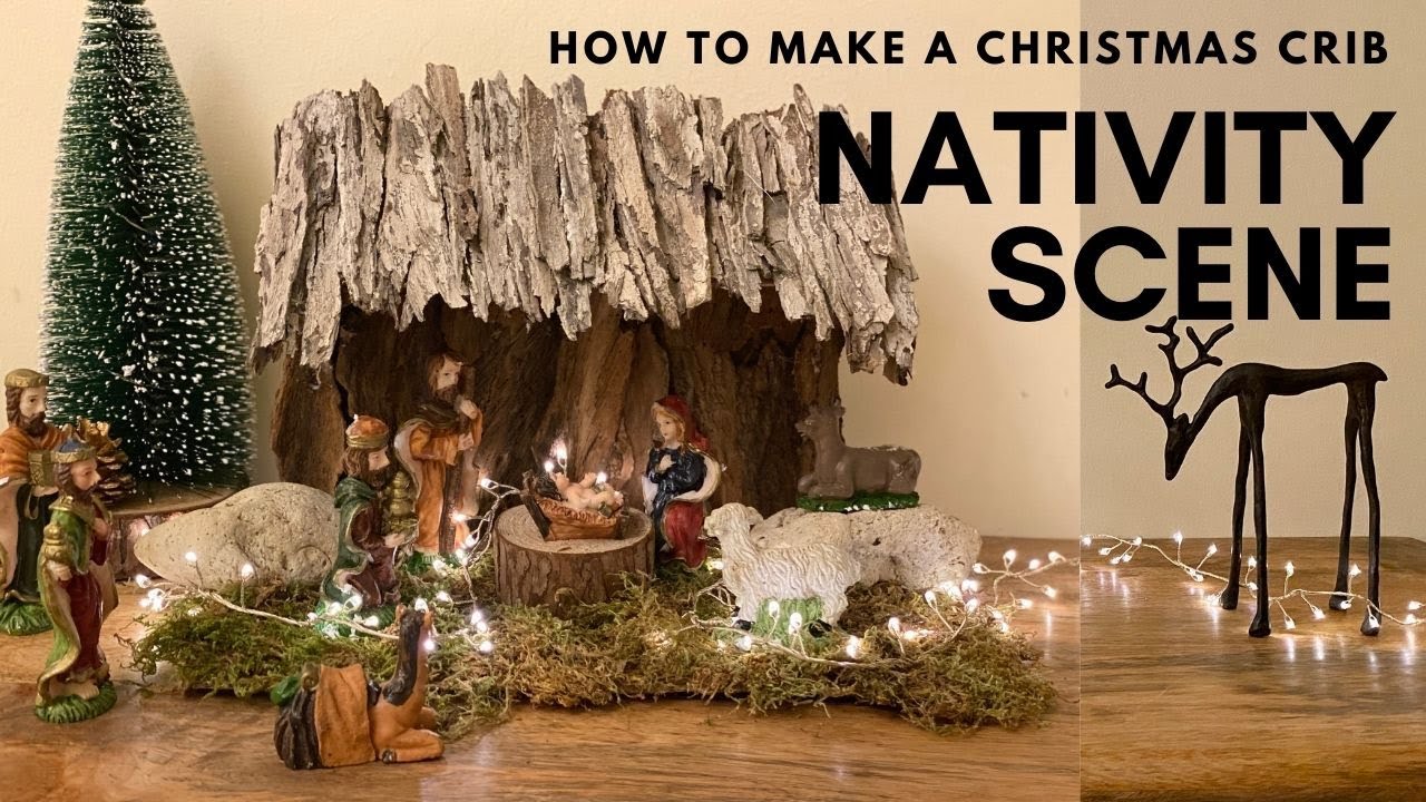 How to make Christmas crib | DIY Nativity Scene | Christmas decor | Christmas crib making ideas