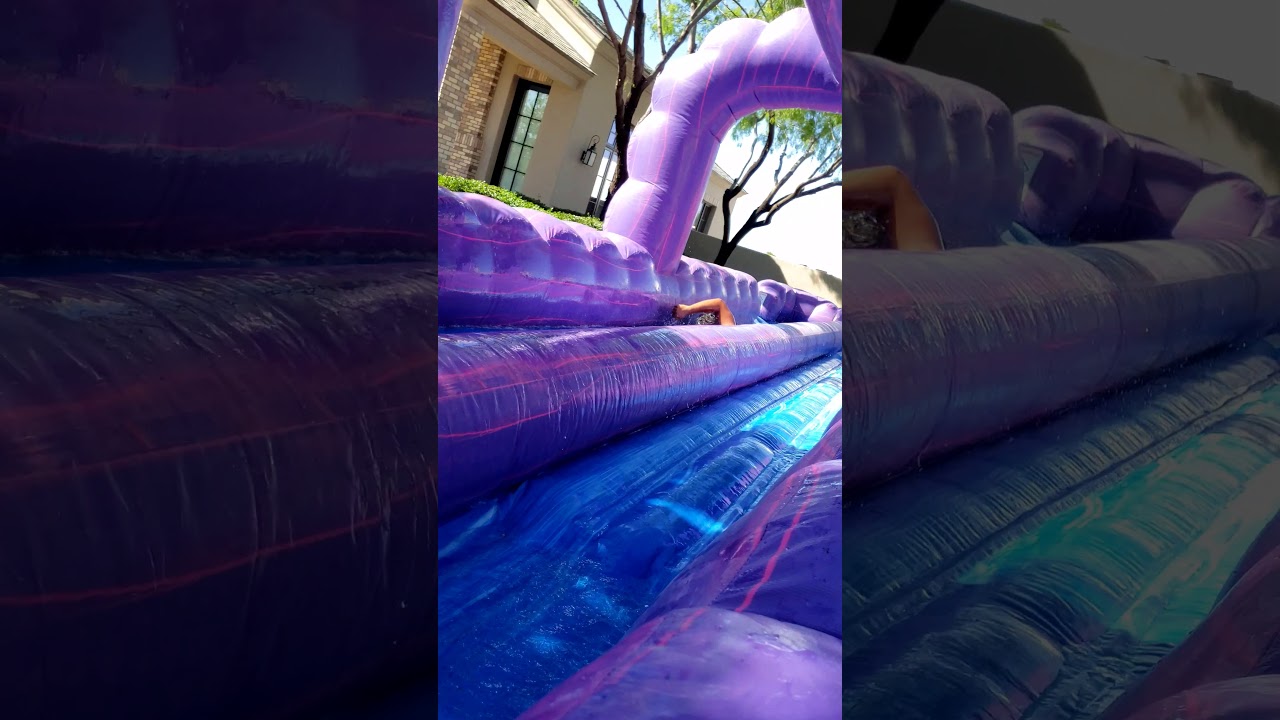 40 foot tall inflatable water slide - The Purple Monster!