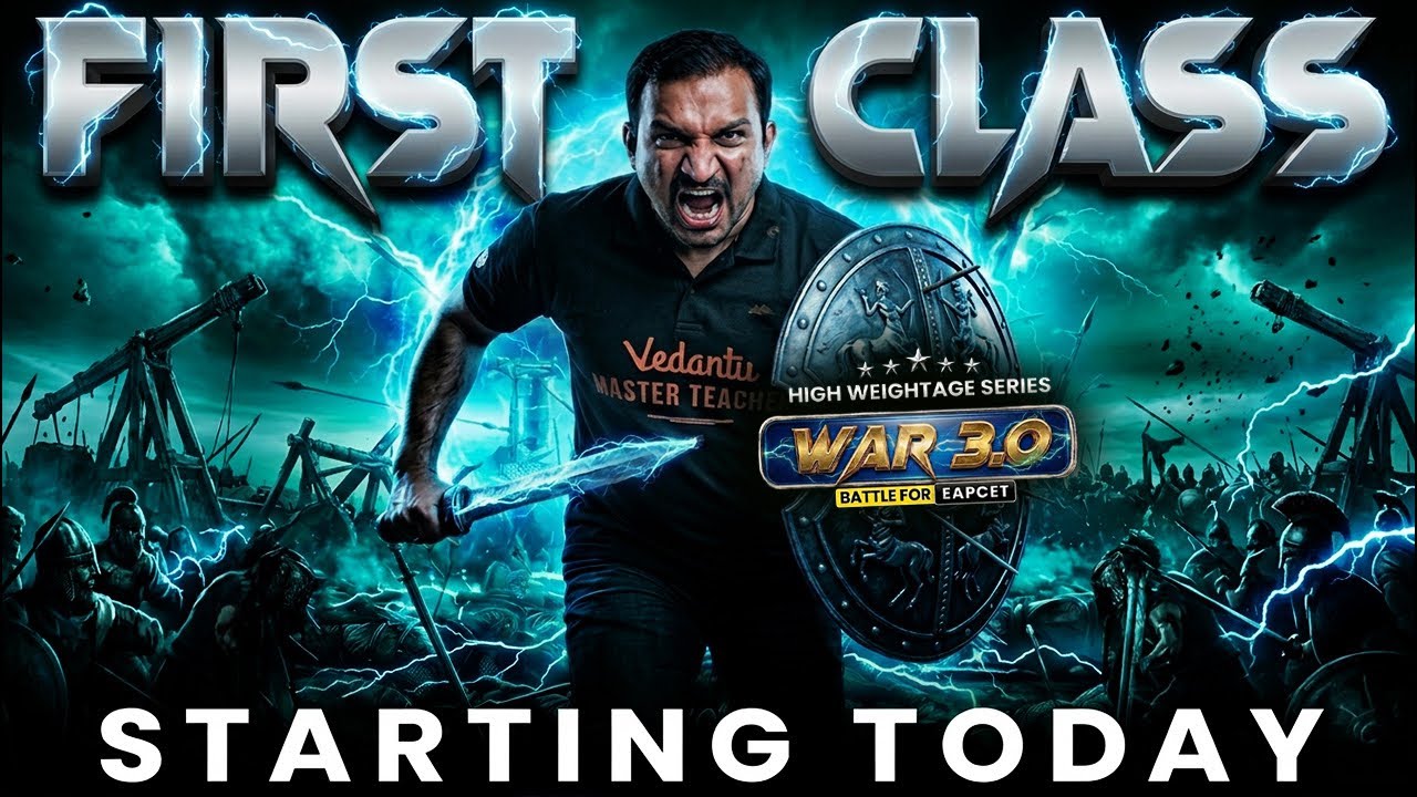 First Class of WAR 3.0 at 4pm today How to see? Get Ready EAPCET Warriors