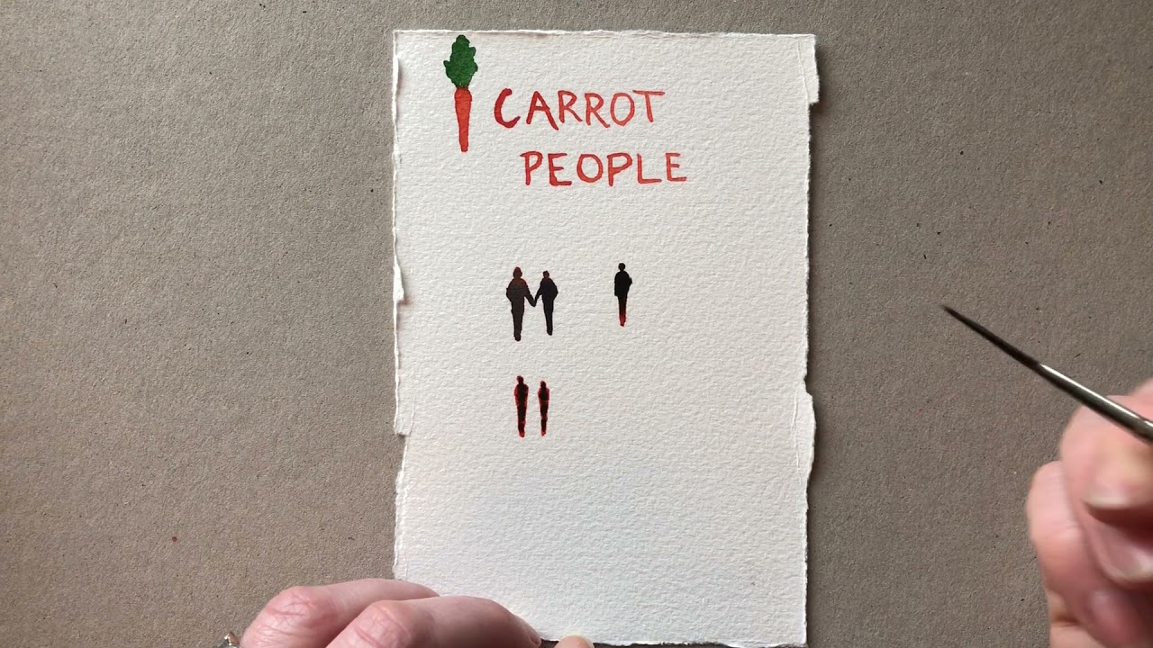 How to Paint Carrot People in Watercolour