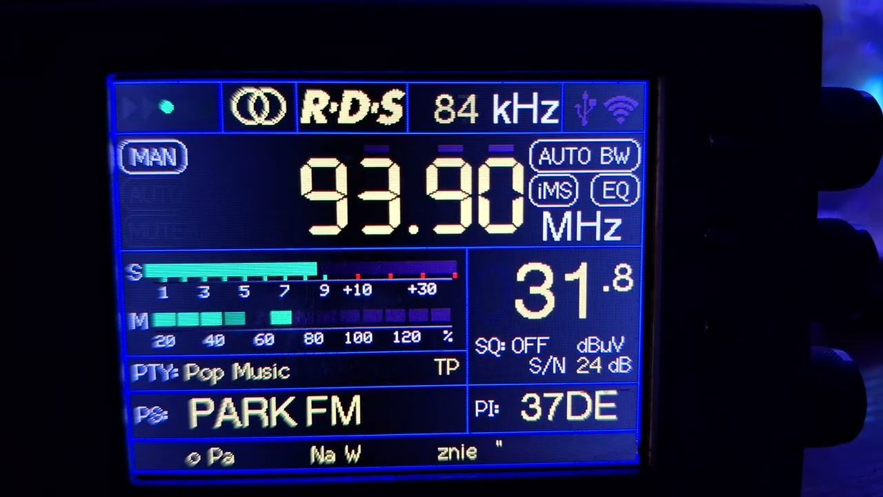 Radio PARK FM na 93.9 FM z Opole *G&oacute;ra Św. Anny (h83)* na odbiorniku TEF 6686 w Zgierzu - 17.07.2023