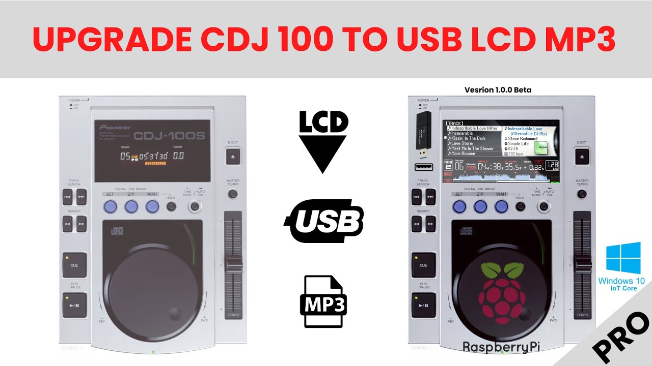 Upgrade Pioneer CDJ 100 to USB LCD MP3