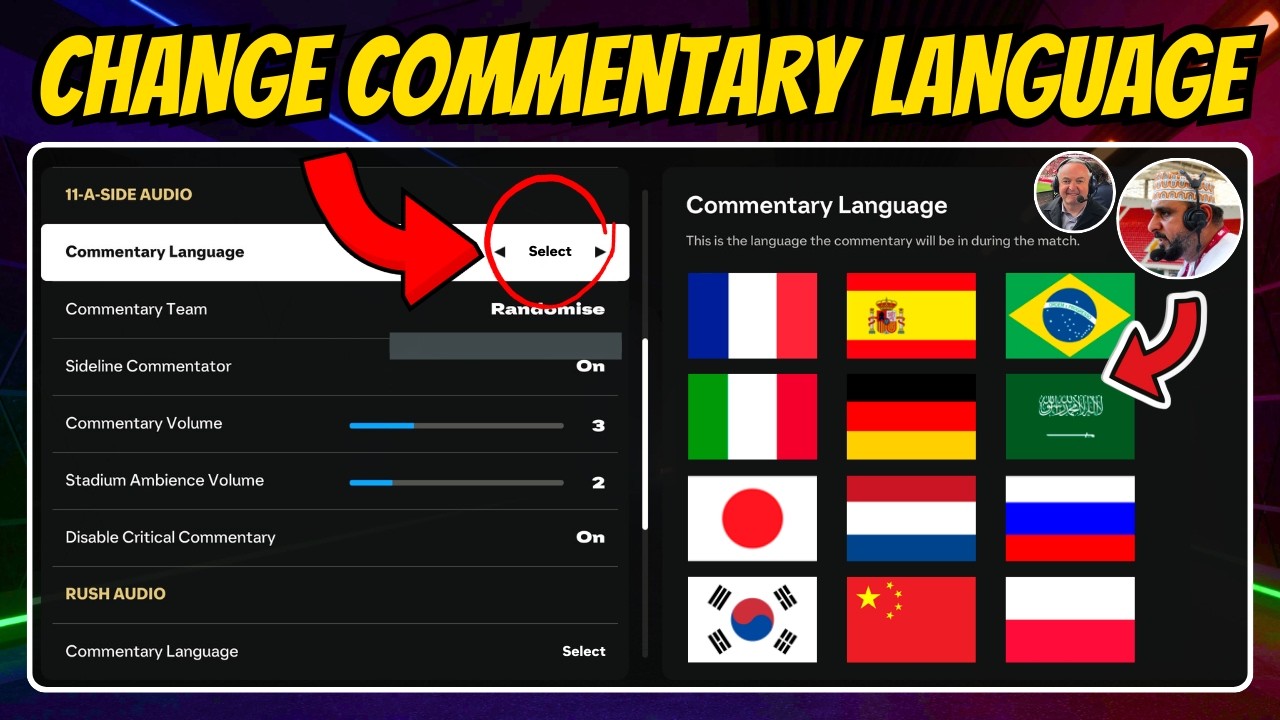 HOW TO CHANGE/DOWNLOAD COMMENTARY LANGUAGE ON FC 26 (NEW COMMENTATORS)