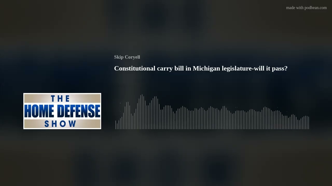 Constitutional carry bill in Michigan legislature-will it pass?