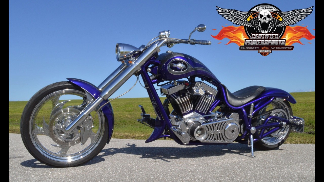 2003 BOURGET BIKE WORKS FAT DADDY SOFTAIL CHOPPER Only 1,764 Miles, Excellent Condition