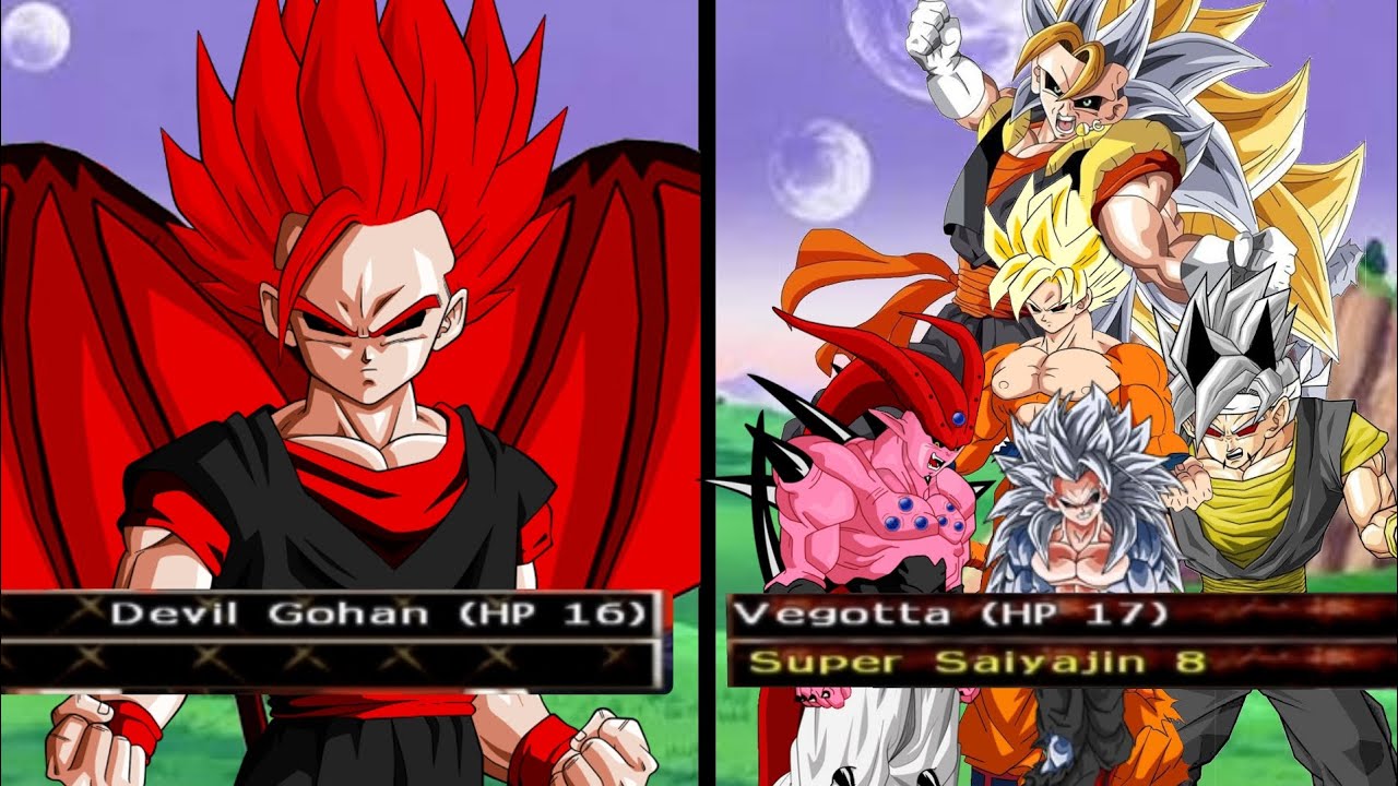 Evil Gohan vs todos/dbz bt3/ ISO dragon ball AF (termina mal) 