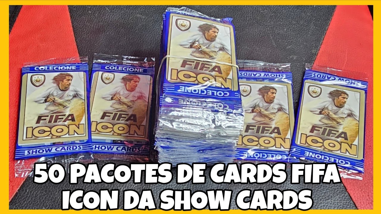 ABRINDO 50 PACOTES DE CARDS DE FIFA ICON DA SHOW CARDS
