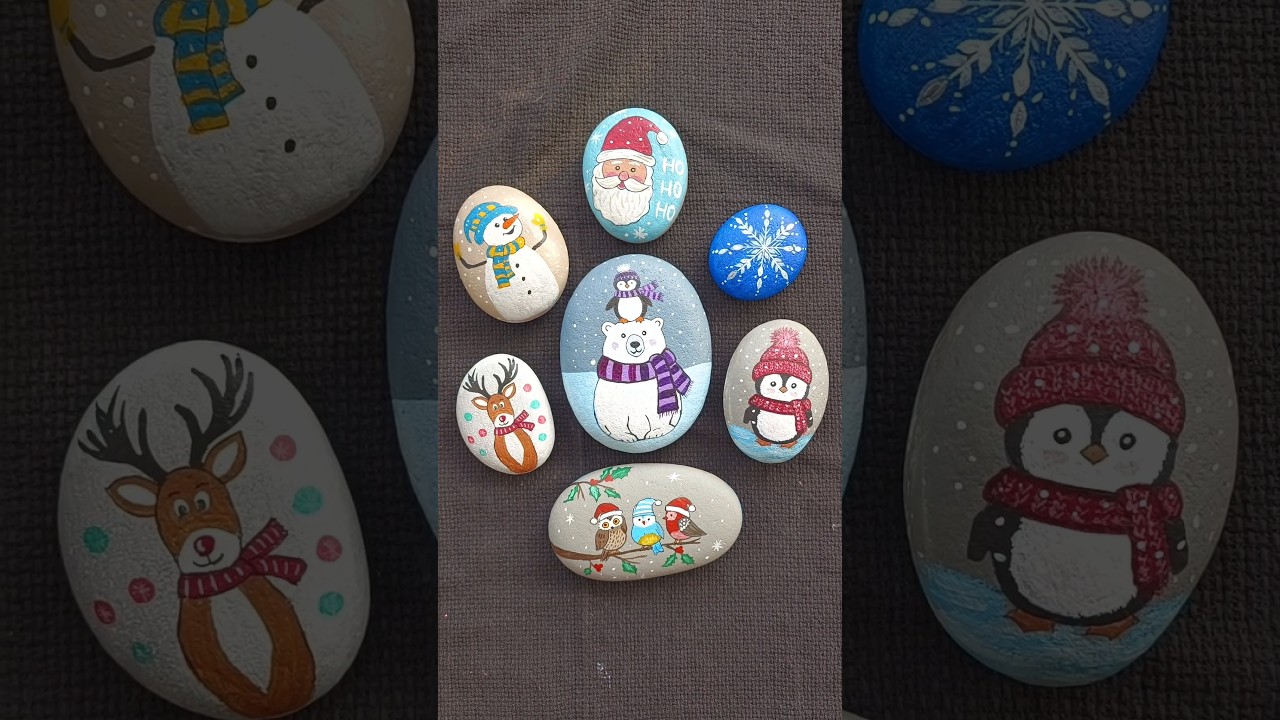 river stone painting ideas 