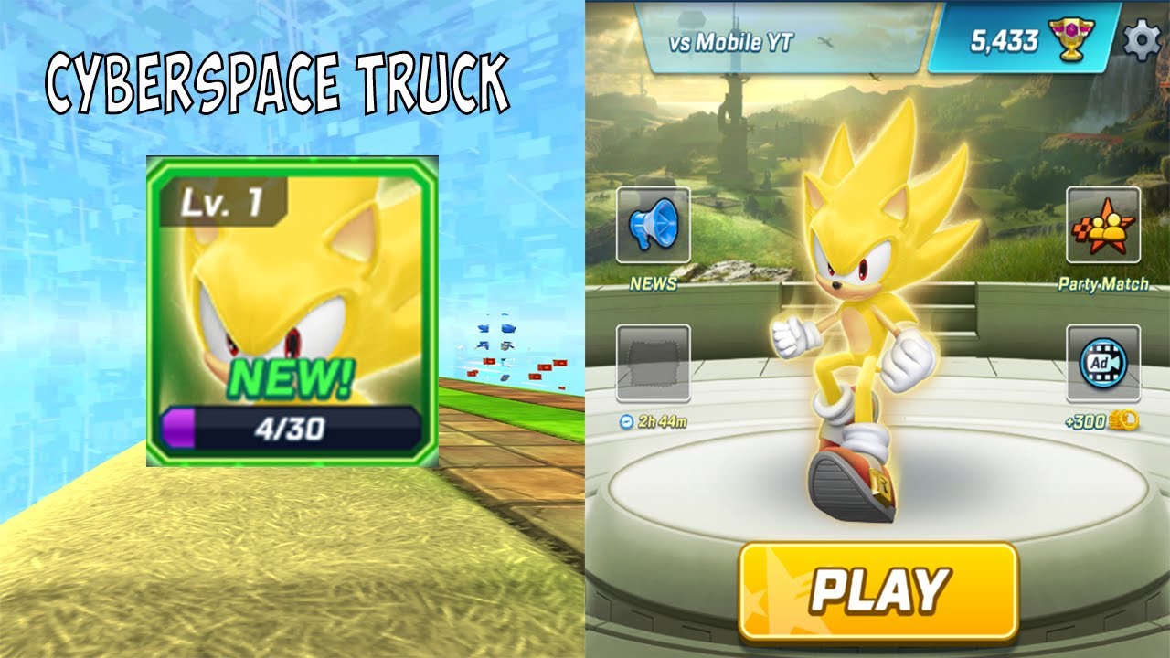 Sonic Forces - Super Sonic New Character Sonic Froniters Event - Cyberspace Truck Update Gameplay