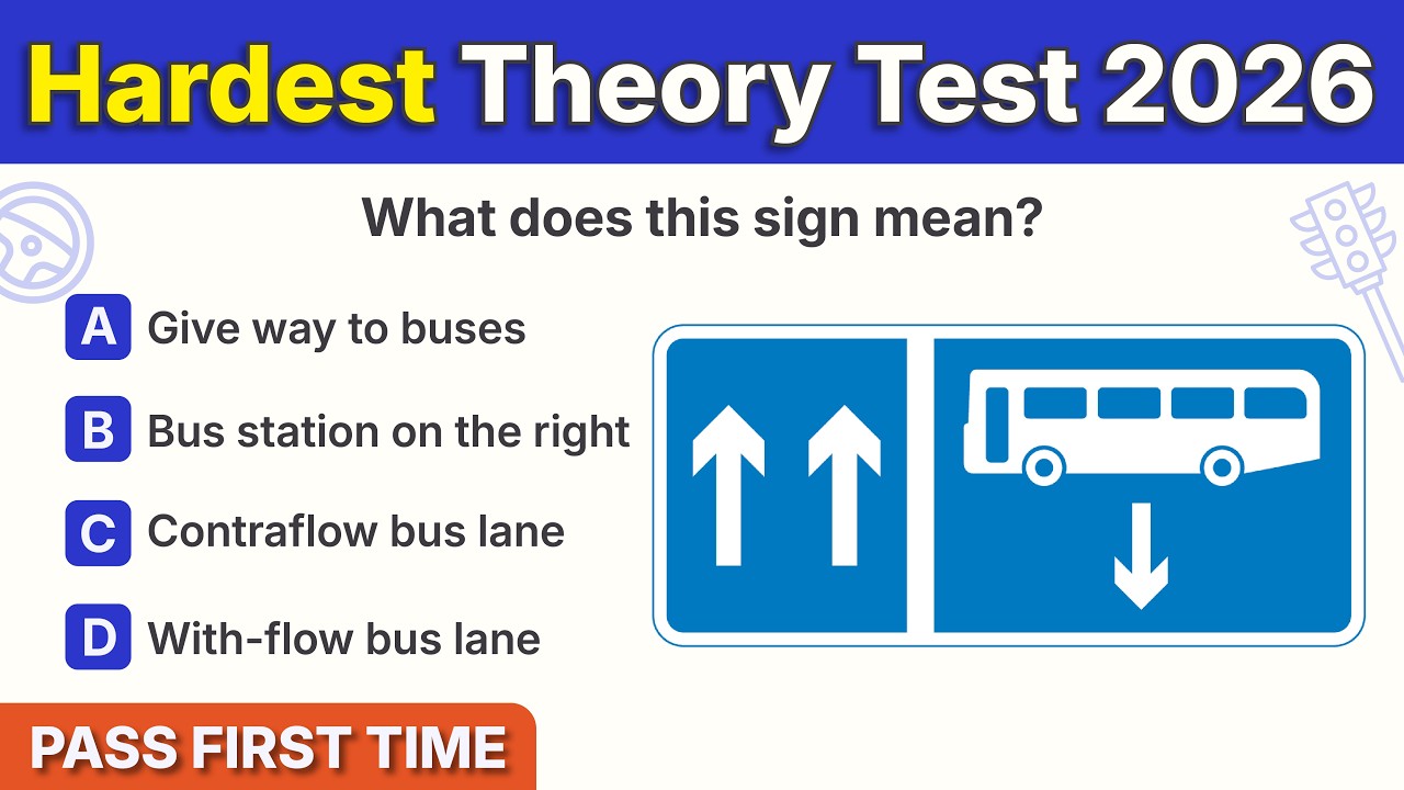 Theory Test 2026 UK | Official DVSA Styled Most Difficult Questions (UPDATED!) | PASS FIRST TIME
