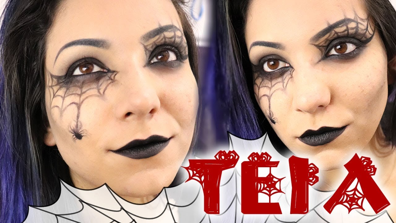 MAQUIAGEM DE HALLOWEEN COM 1 PRODUTO! | Make de Teias de Aranha