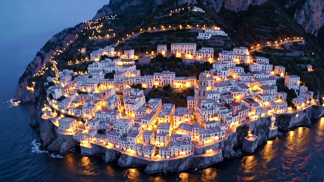 🌊 Amalfi Coast at Night!, 1️⃣ EPIC FPV Drone Journey | 🏍️ Motorcycle Ride, &🚢 Luxurious Ocean Liner