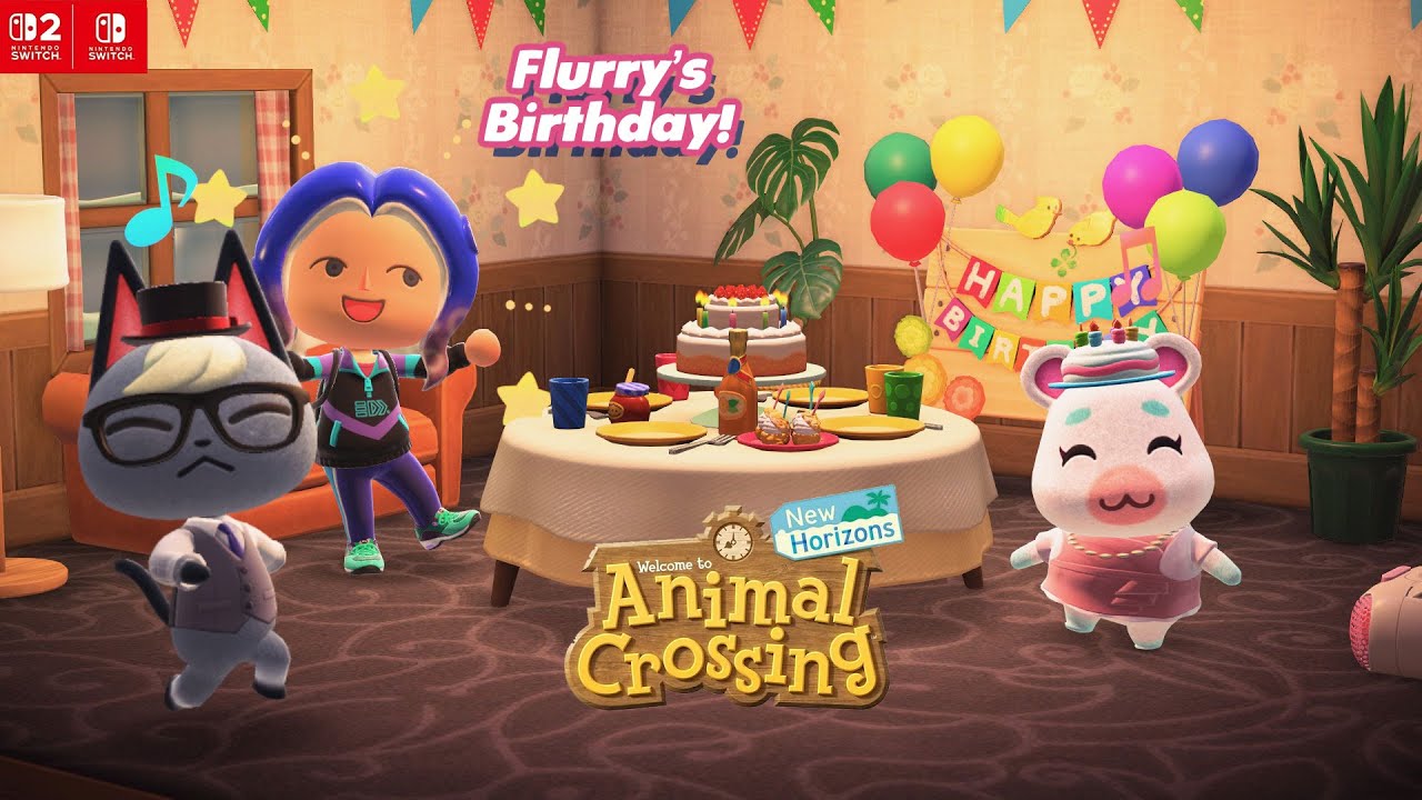 ◉ Flurry's Birthday in Animal Crossing NH 3.0 🥐 (Jan 30, 2026)a #CroissantDay