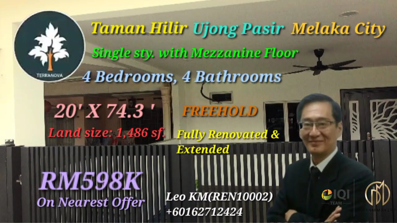 Single Sty. Terrace with Mezz. Flr. for Sale @RM598K at Tmn. Hilir, Ujong Pasir, Melaka City.
