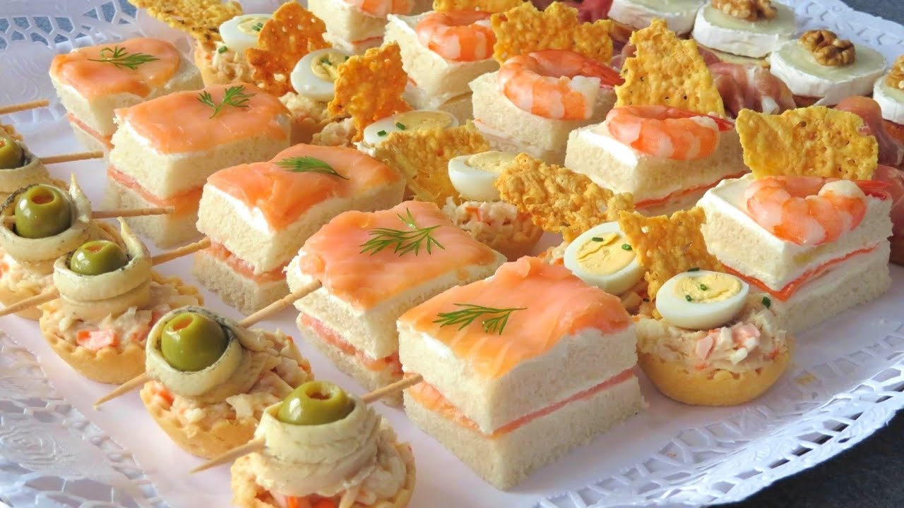 Canapes. Christmas recipes
